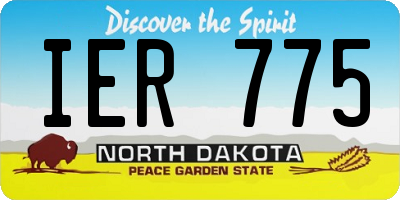 ND license plate IER775
