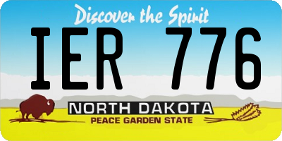 ND license plate IER776