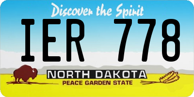 ND license plate IER778