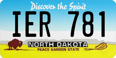 ND license plate IER781