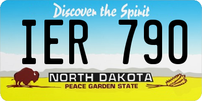 ND license plate IER790