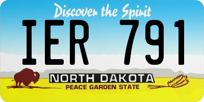 ND license plate IER791