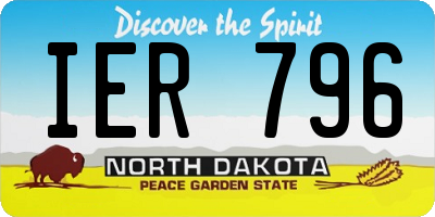 ND license plate IER796