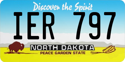 ND license plate IER797