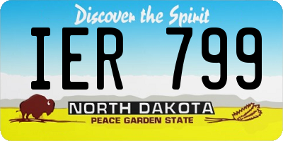 ND license plate IER799