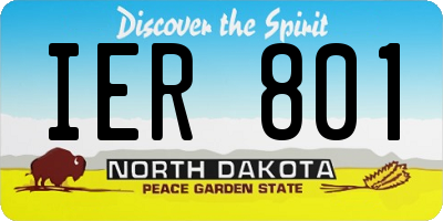 ND license plate IER801