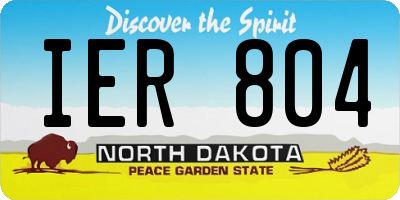 ND license plate IER804