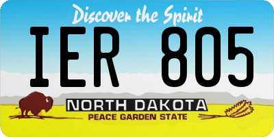 ND license plate IER805