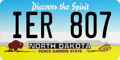 ND license plate IER807