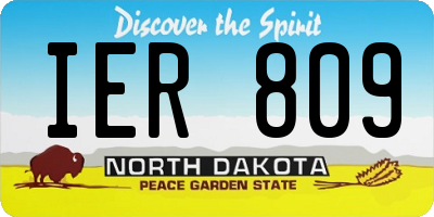 ND license plate IER809