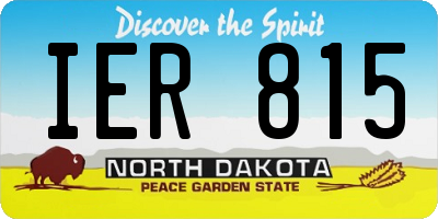 ND license plate IER815