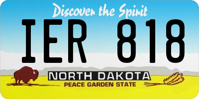 ND license plate IER818