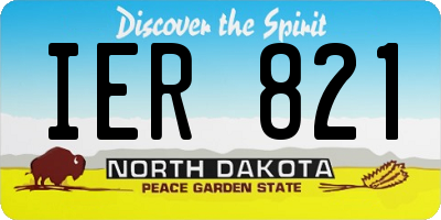 ND license plate IER821