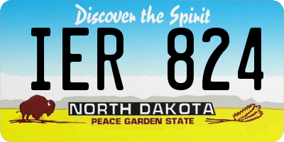 ND license plate IER824