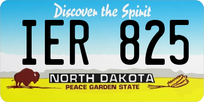ND license plate IER825