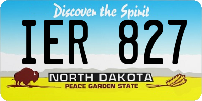 ND license plate IER827