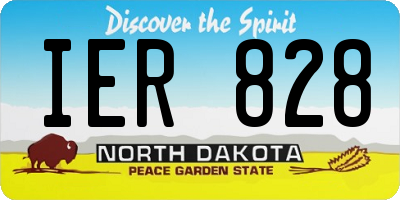 ND license plate IER828