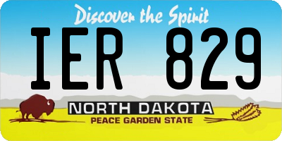 ND license plate IER829