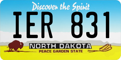 ND license plate IER831