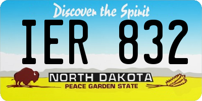 ND license plate IER832