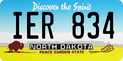 ND license plate IER834