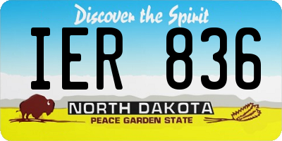 ND license plate IER836