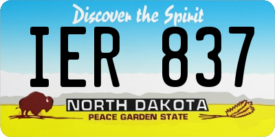 ND license plate IER837