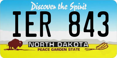 ND license plate IER843