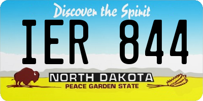 ND license plate IER844