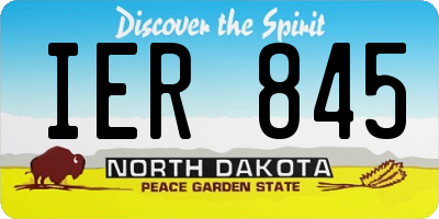 ND license plate IER845