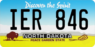 ND license plate IER846