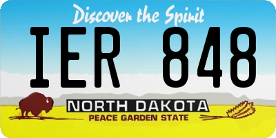 ND license plate IER848