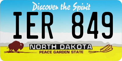 ND license plate IER849