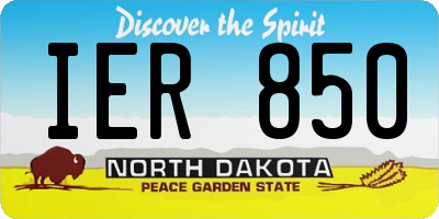 ND license plate IER850