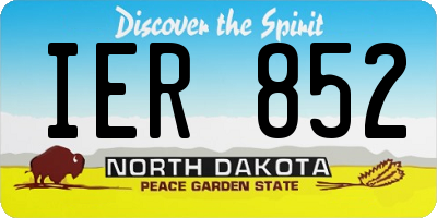 ND license plate IER852