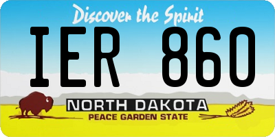 ND license plate IER860
