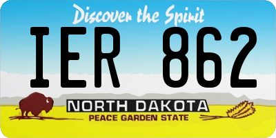 ND license plate IER862
