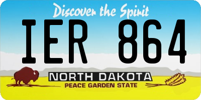 ND license plate IER864