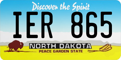 ND license plate IER865