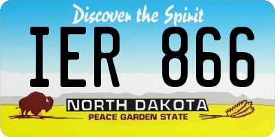 ND license plate IER866