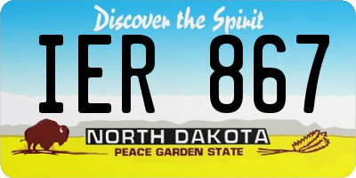 ND license plate IER867