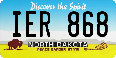 ND license plate IER868