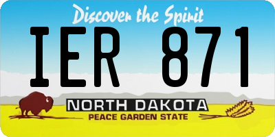 ND license plate IER871