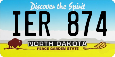 ND license plate IER874