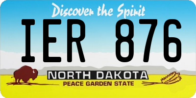 ND license plate IER876