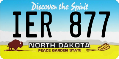 ND license plate IER877