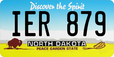 ND license plate IER879