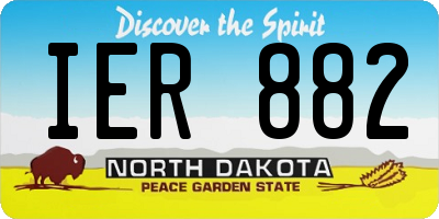 ND license plate IER882