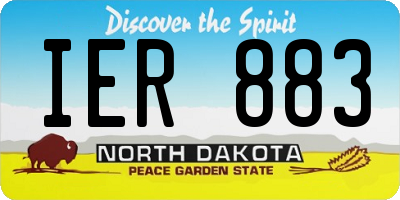 ND license plate IER883