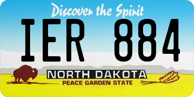 ND license plate IER884